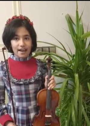 Miss Bahar, violin student