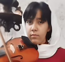 Miss Dina, violin student