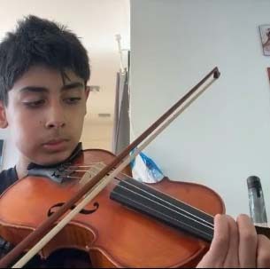 Mr Arman, violin student