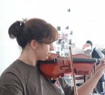 Miss Mobina, violin student
