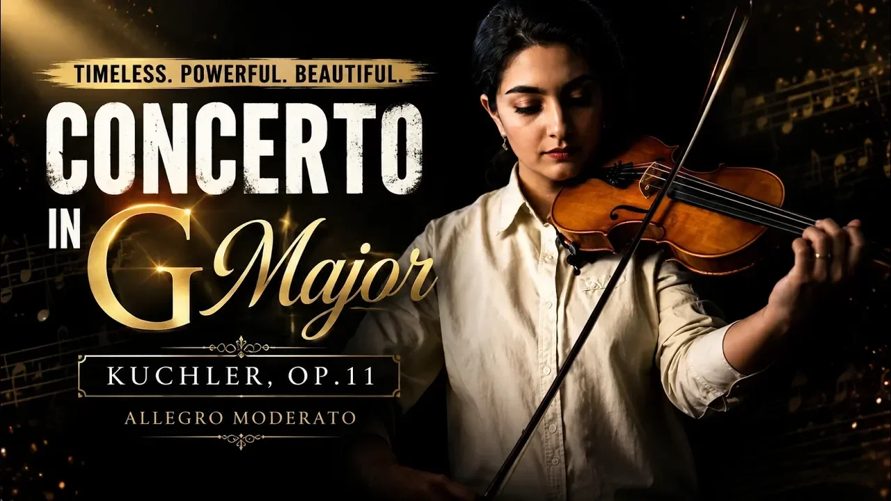 Concerto in G Major, Kuchler, Op.11, Allegro Moderato Violin Tutorial & Sheet Music