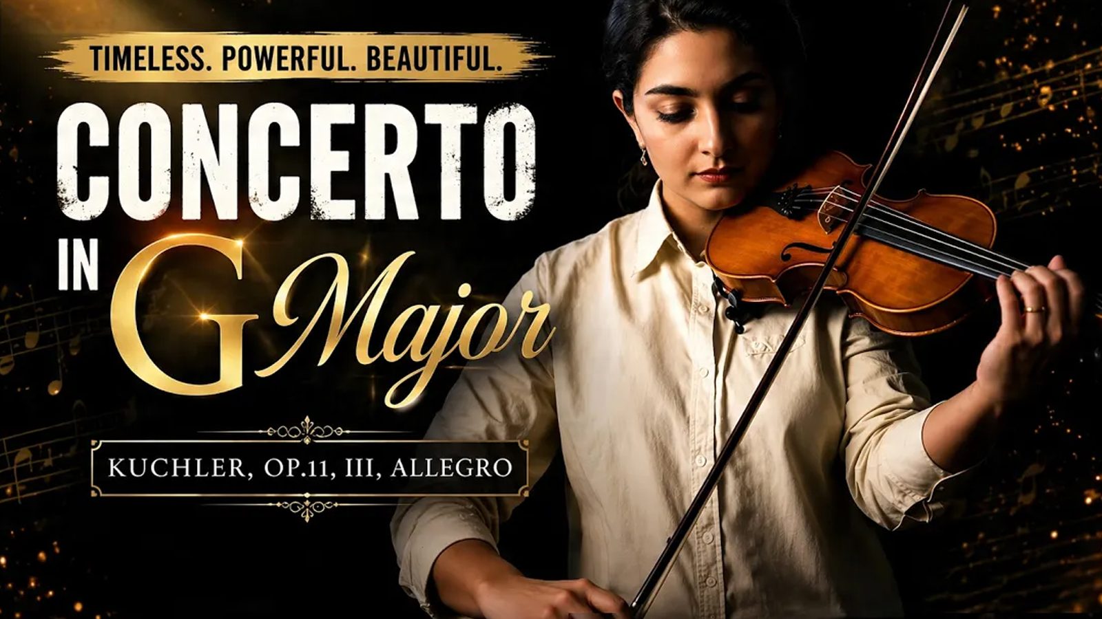 Kuchlur-concerto in g major - Allegro Violin Tutorial & Sheet Music