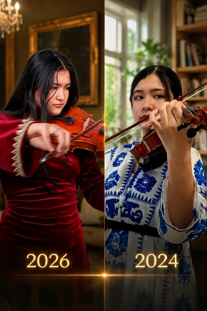 Violin student of Mahshad Homaei progress
